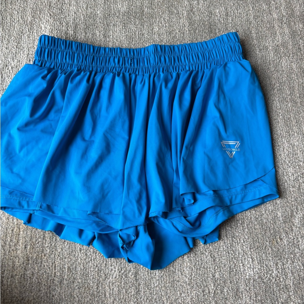 Blue Women's Flowy/Butterfly Athletic Shorts
